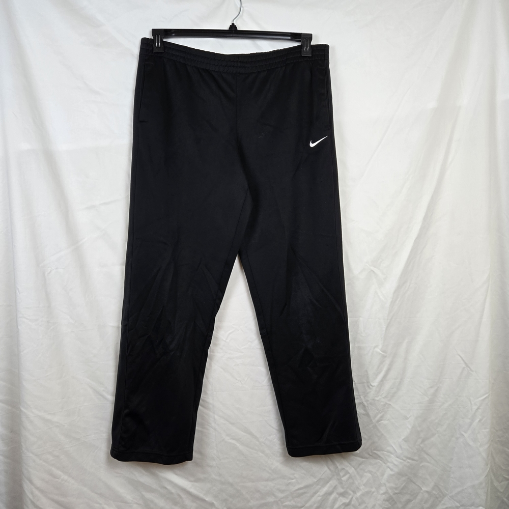 Nike Men's Black Pull On Elastic Waist Straight Leg Athletic Pants Large Vintage